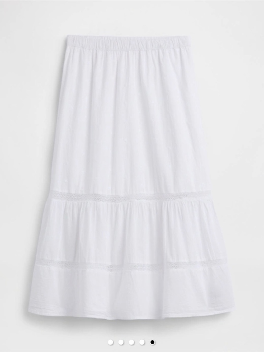 White Tiered Midi Skirt - Classic Women's Skirt